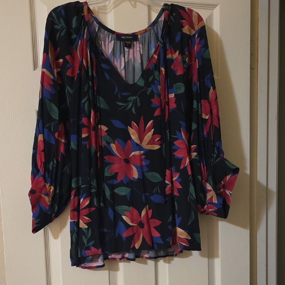 Karen Kane Multicolor Floral Blouse